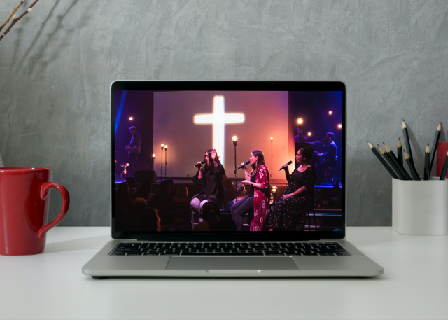 Service laptop mockup